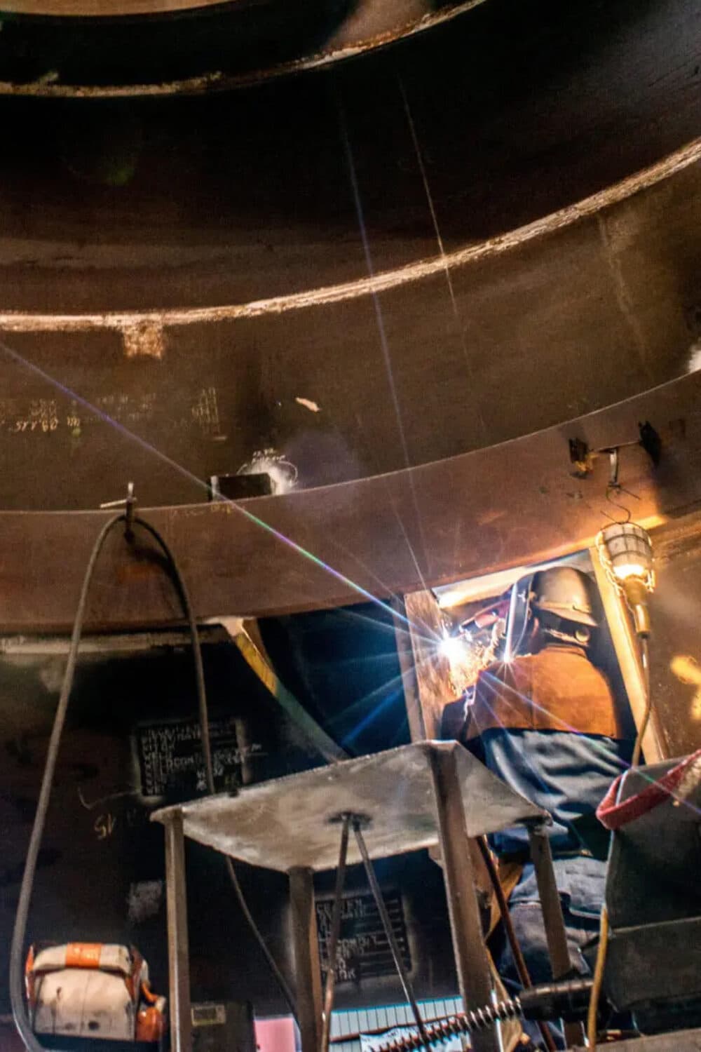 A metalworker at work